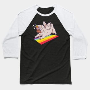 Pug Unicorn Baseball T-Shirt